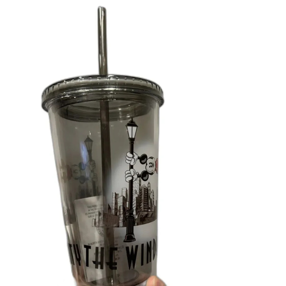 NEW Disney Tumbler The Windy City Chicago Mickey Mouse Minnie Straw Lid Travel
